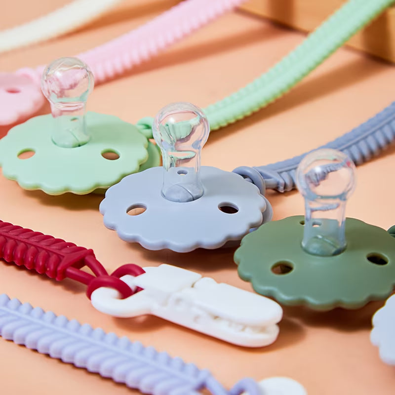 Petal Pacifier Duo with Chain Clip