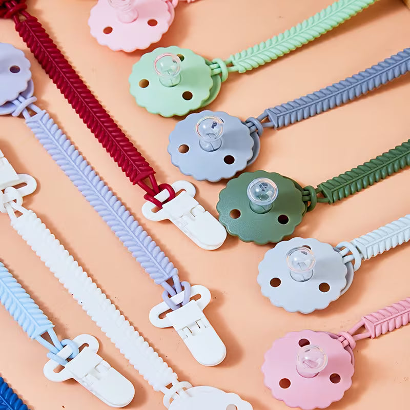 Petal Pacifier Duo with Chain Clip