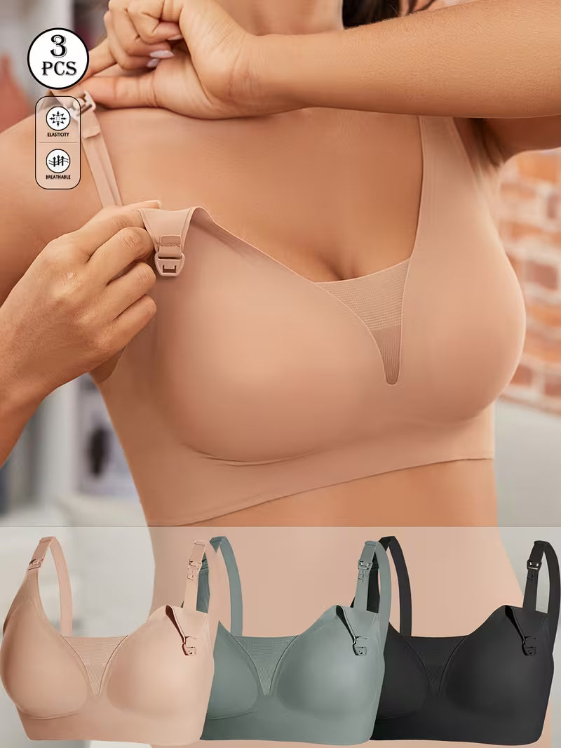 3-Pack Pregnancy &amp; Nursing Bra