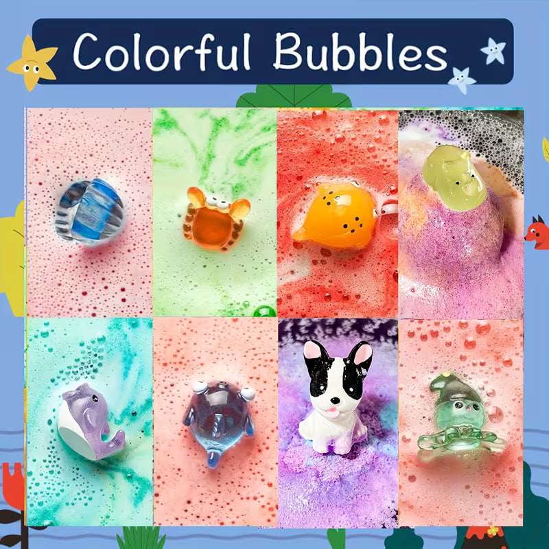 Here's the listing for the surprise bath bombs:  Surprise Bath Bombs with Hidden Toy Animals (3pcs)