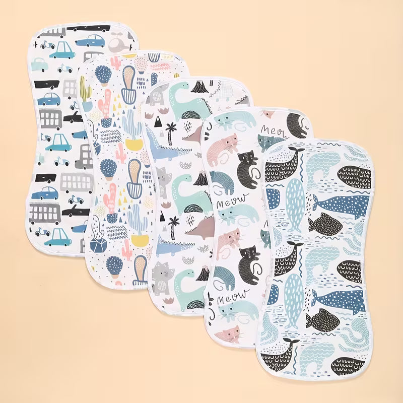 5pcs Children's Burp Cloths