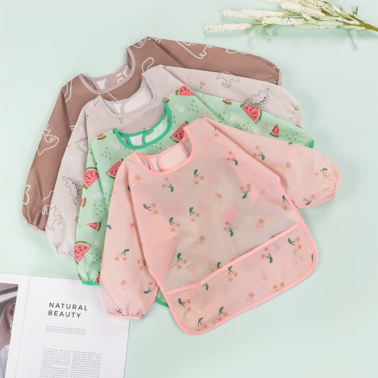 Waterproof Long Sleeve Baby Bib – Spill-Proof