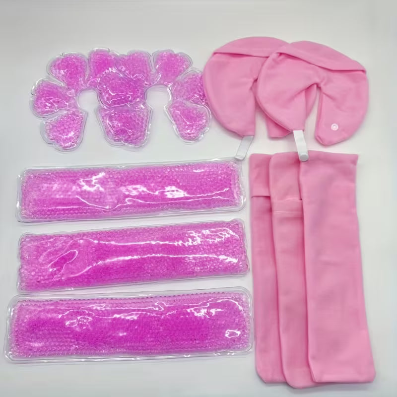 Here's the listing for this postpartum care set:  Postpartum Perineal & Breast Cold-Hot Compress Set (10pcs)