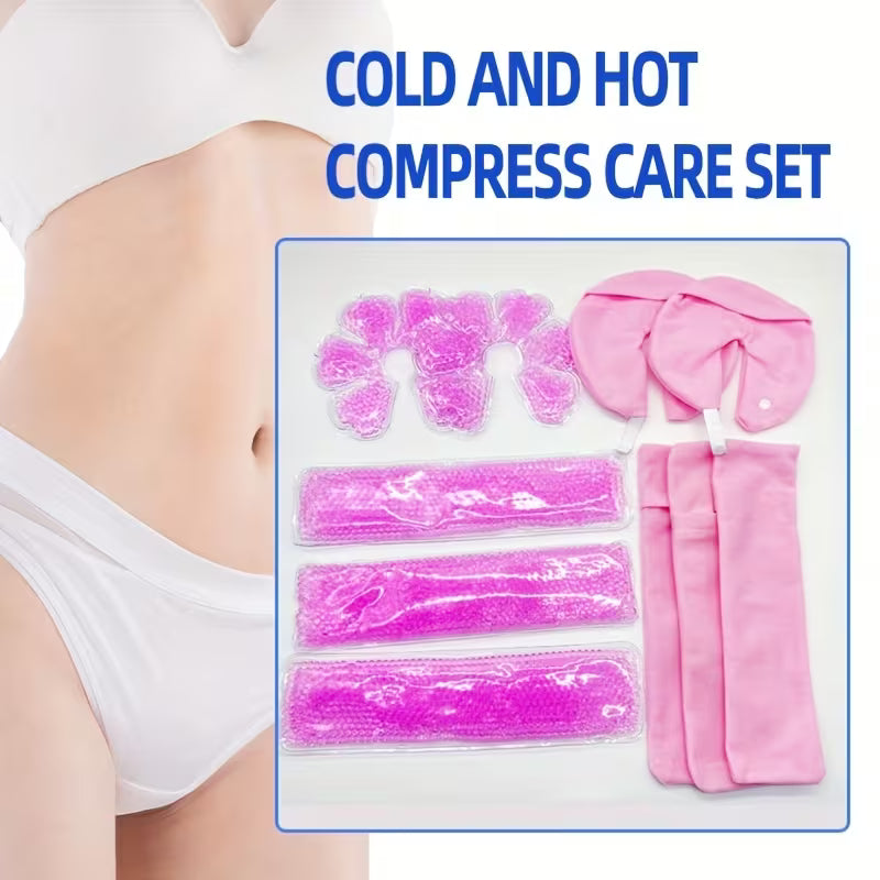 Here's the listing for this postpartum care set:  Postpartum Perineal & Breast Cold-Hot Compress Set (10pcs)