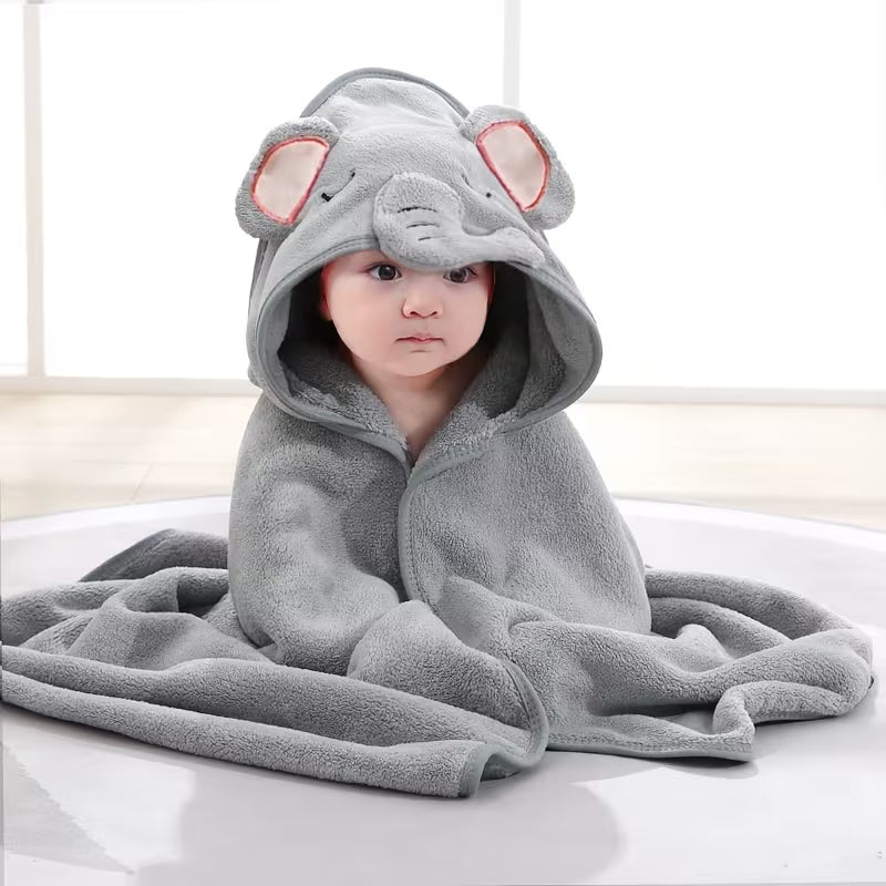 Super Absorbent Microfiber Hooded Baby Bath Towel