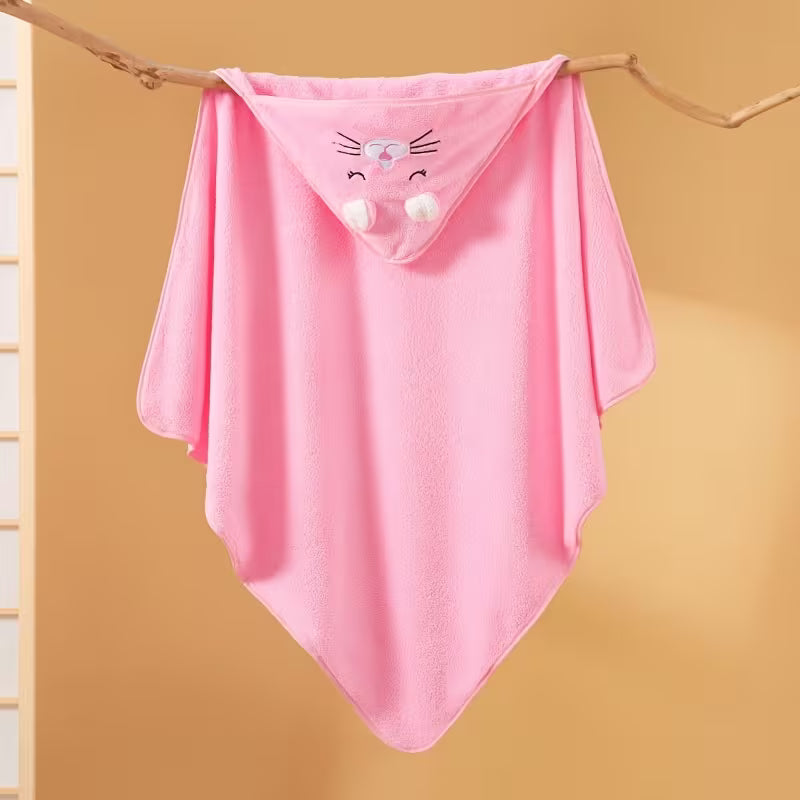 Super Absorbent Microfiber Hooded Baby Bath Towel